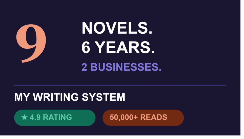 9 novels in 6 years