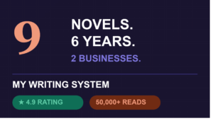 9 novels in 6 years