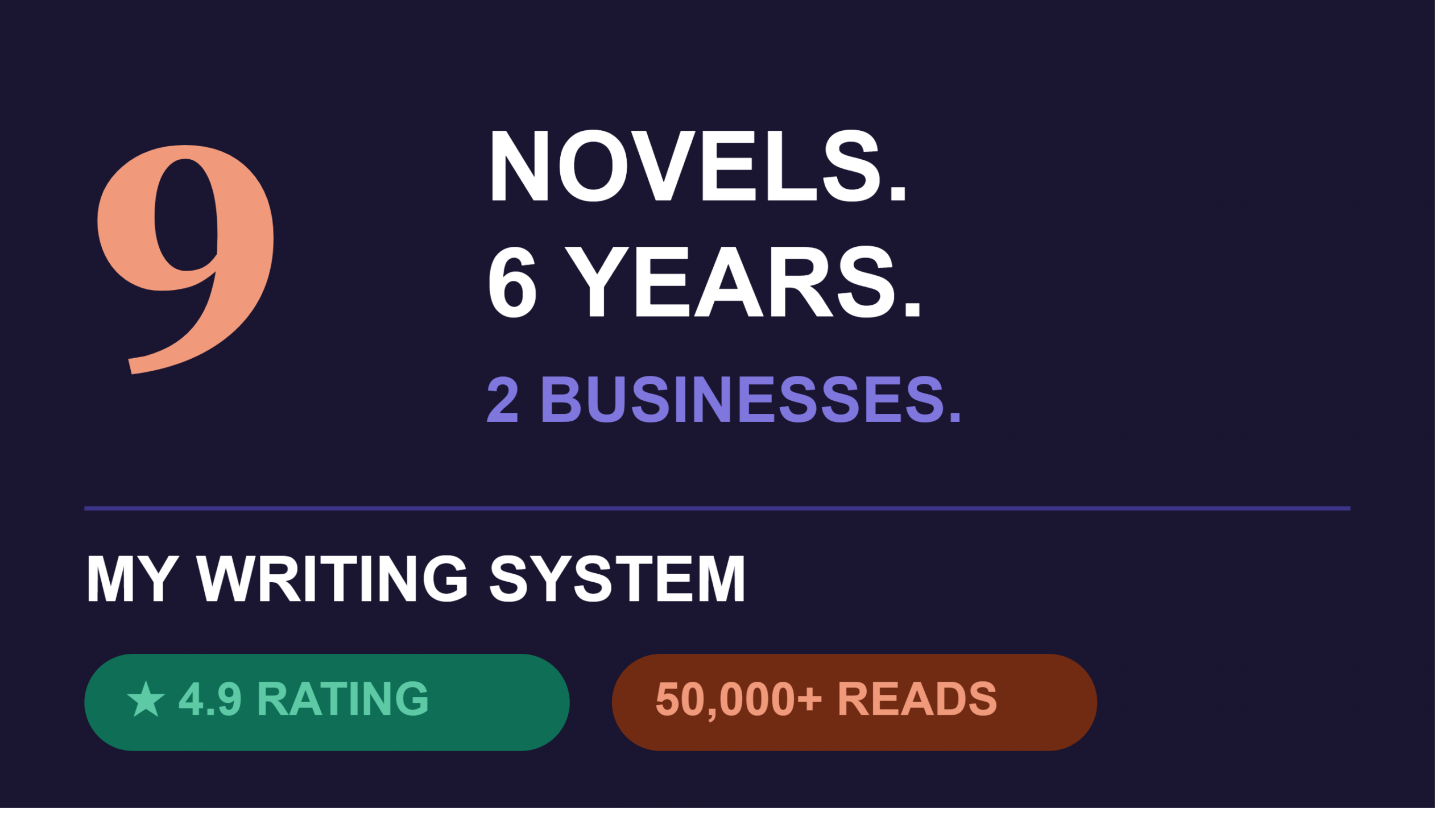How I Wrote 9 Novels in 6 Years While Running 2 Businesses — My Writing System